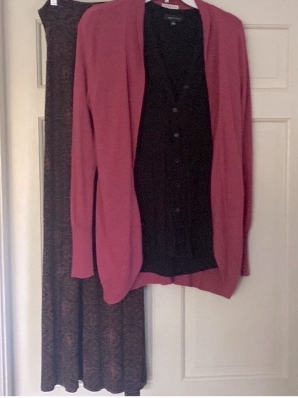 Open Front Knit Cardigan Size Medium Muted Raspberry Pink - Picture 14 of 14